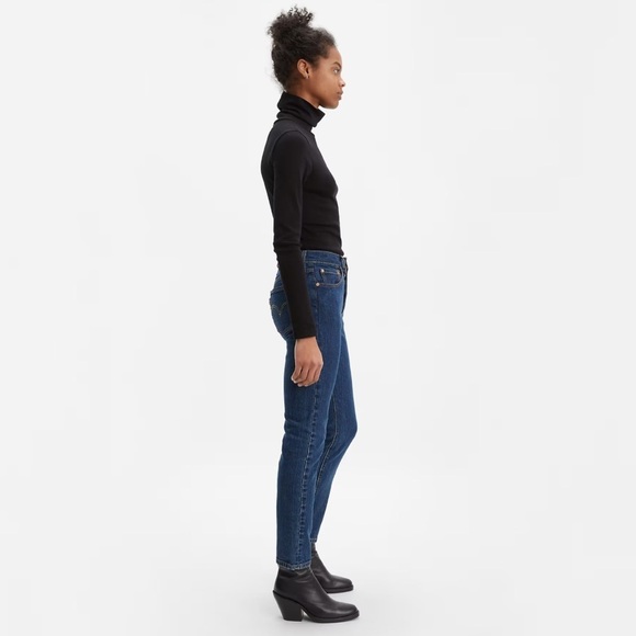 LEVIS 501 Dark Wash High Rise Skinny Jeans - Picture 3 of 12